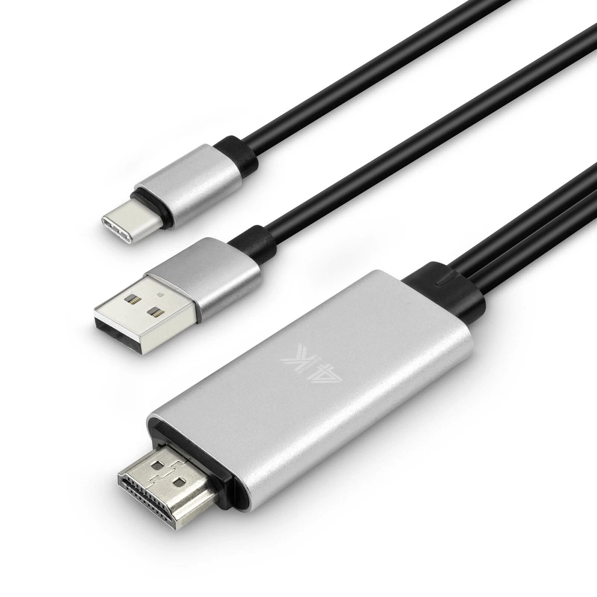 Cable Mhl USB Type C To HDMI 4K Adapter Video 1.8m 4Smarts Black