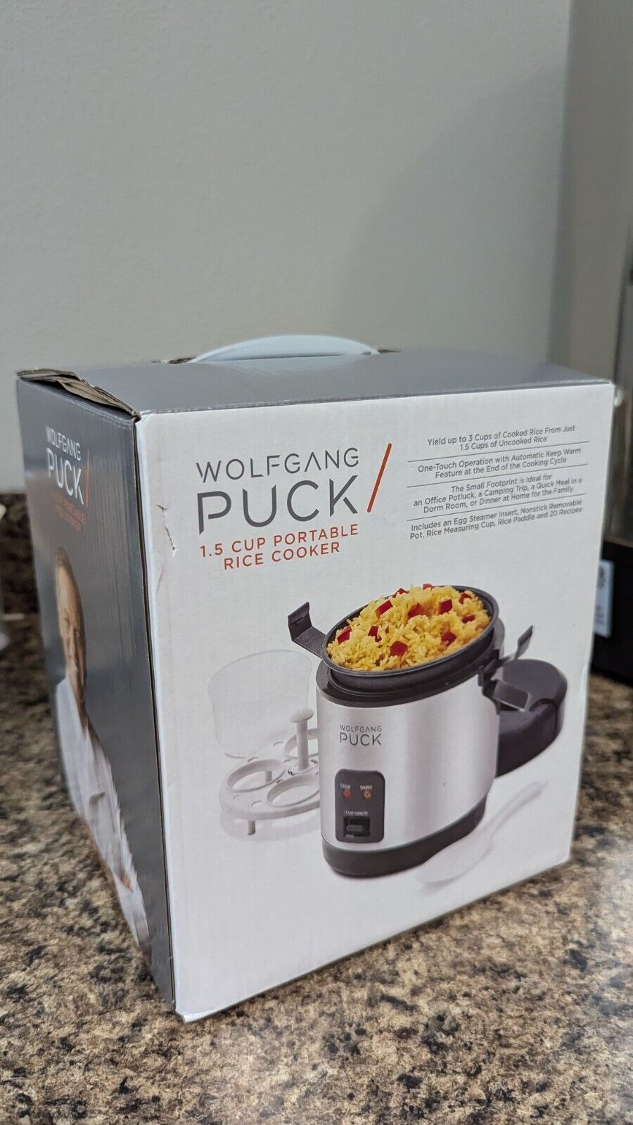 Wolfgang Puck Rice Cooker Mini Portable Travel 1.5 Cup Model ...