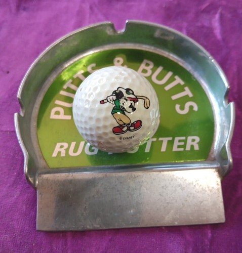 Vintage Putts & Butts The Rug Putter Ashtray By Nelson Name Plate Co Los Angeles - 第 1/5 張圖片