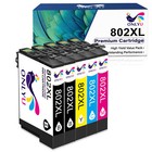 802 Bk 802Xl Color Ink Cartridges For Epson WorkForce Wf-4720 Wf-4730 Wf4734 lot