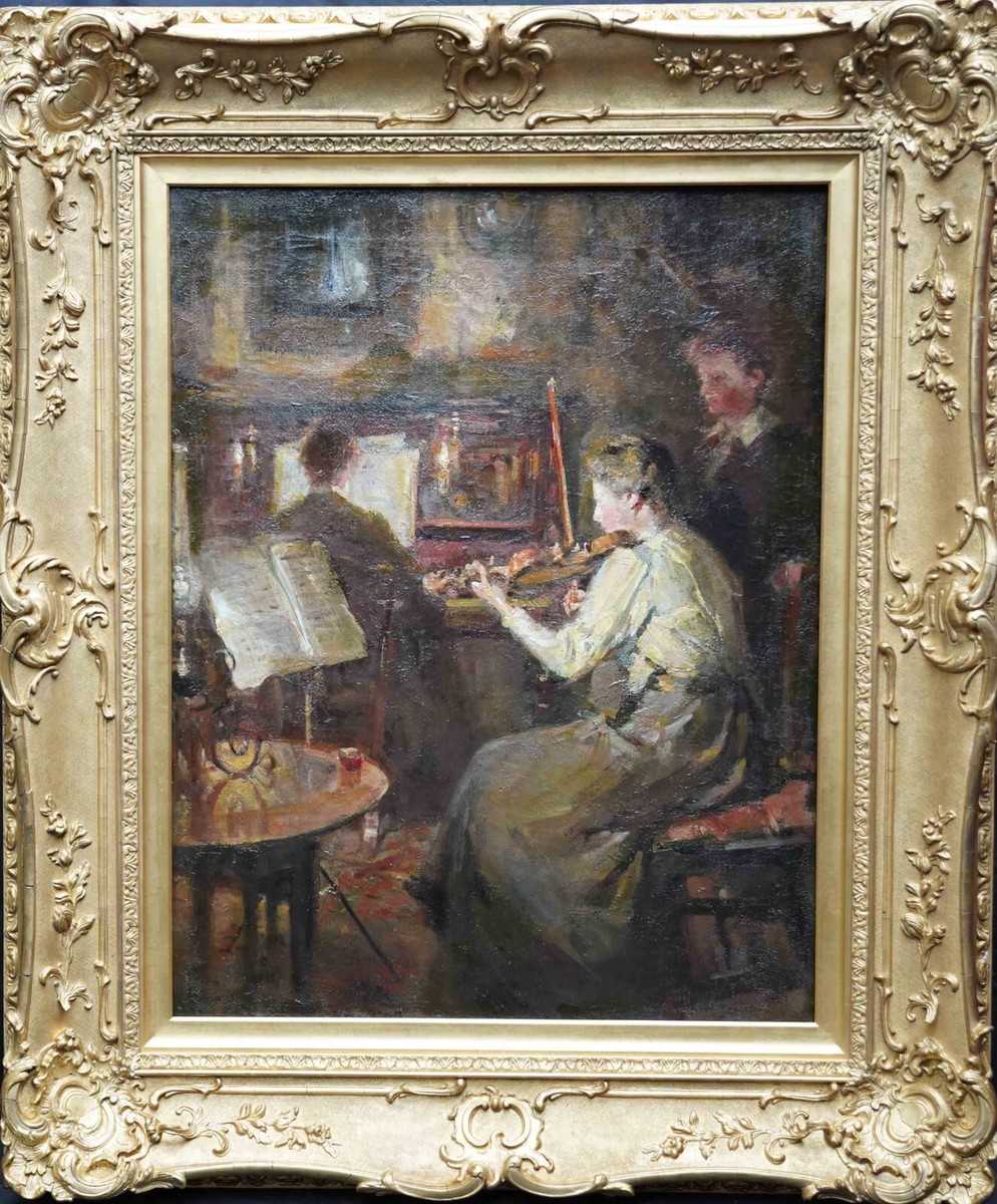 油絵 Symons William Christian_ 穏やかな天気 MA993（油絵