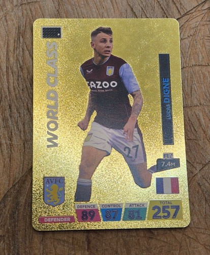 GOLD LUCAS DIGNE Soccer Card France National Football Team Aston Villa ...