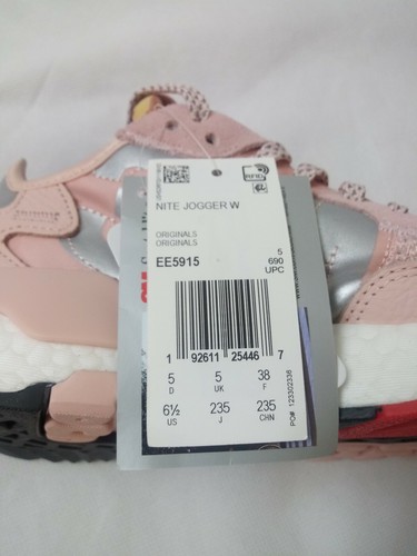 New* adidas Originals Nite Jogger W Pink 3M Reflective Womens Shoes EE5915 sz6.5 - Picture 7 of 7