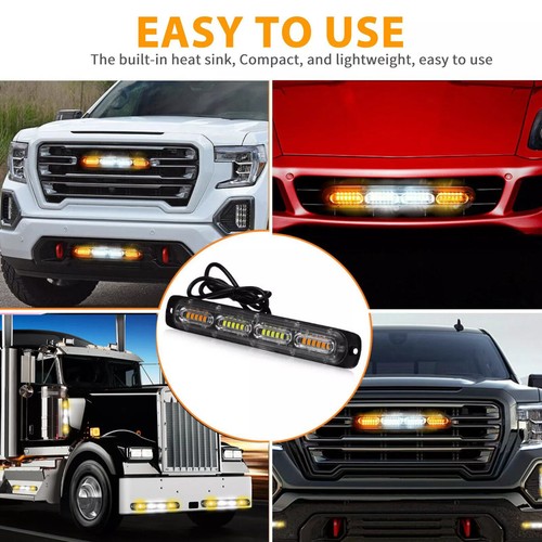 New LED Flashing Strobe Light Bars Warning Hazard Beacon Part For Car Truck - Picture 17 of 19