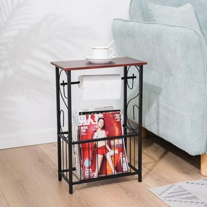 Amazon Com Toilet Table Stand With Paper Holder And Magazine Basket Freestanding Bathroom Side Table Storage Shelf Restroom Decor Organizer Home Kitchen