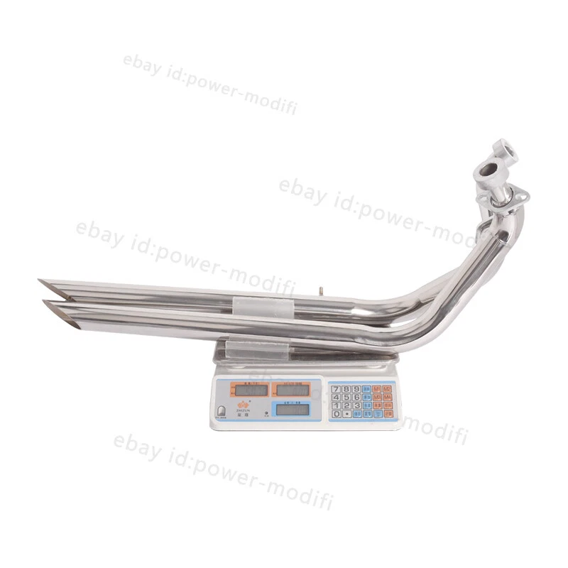 For Yamaha XV750 XV1100 Virago 700 750 Full System Mufflers Black Exhaust Pipe - Image 4 of 4