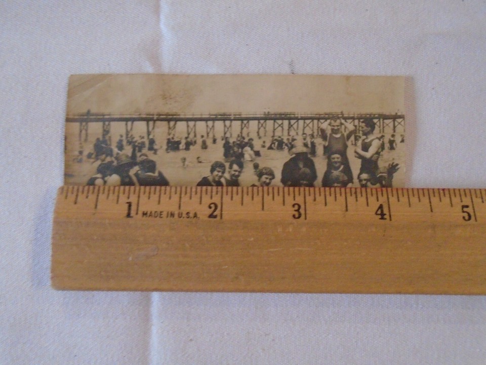 Antique Vintage Photo Bathing Beauties Girls Men Women Swim Beach Ocean