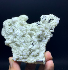 Double Sided Feldspar Crystal Specimen Combine Black Tourmaline Crystal 150 Gram