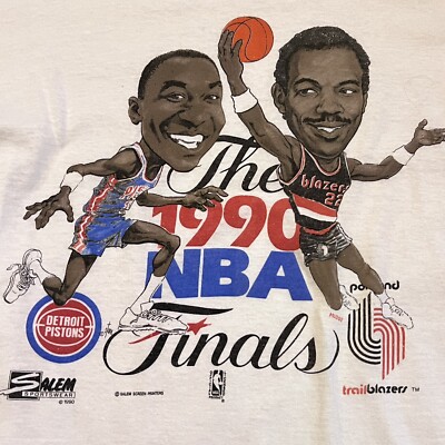 Vintage 1990 NBA Finals Pistons Blazers Isiah Thomas Clyde