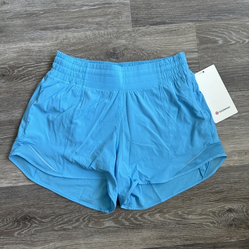 Lululemon Hotty Hot hoch geschnitten gefütterte Shorts 4", KYBL, neu mit Etikett, Größe 6