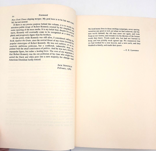 Robert Kennedy A Memoir Jack Newfield 1969 HCDJ Stated True 1st edition - Foto 11 di 23