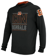 Zubaz NFL Men's Cincinnati Bengals Team Color Active Hoodie With Camo Accents
