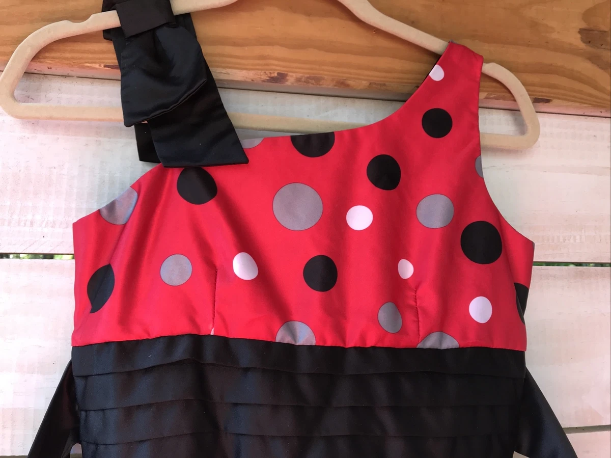 Kids red top polka dot dress