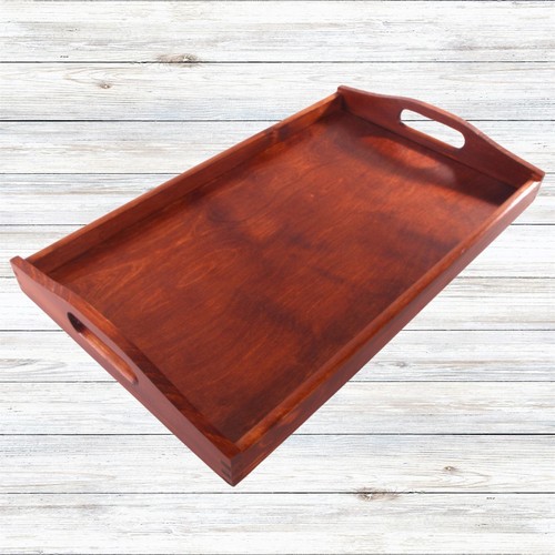 Wooden Serving Trays Breakfast Tea Coffee Table Bed Platter | Small to Large - Picture 9 of 36