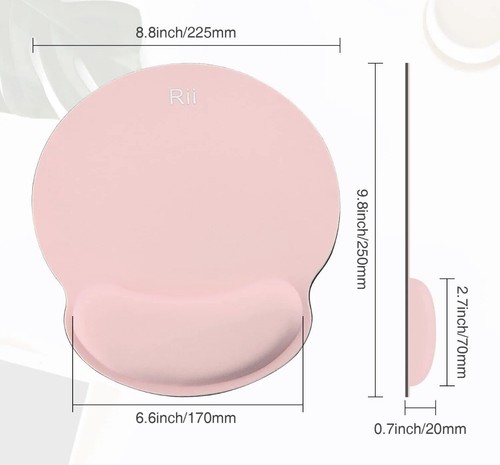 pink Mouse Pad with Wrist Rest Ergonomic Gaming Pad with Gel Wrist Support NEW - Picture 6 of 6