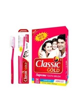 36 x Classic Supreme Bristle Toothbrush Multicolor 12 hard,12 soft,12 medium