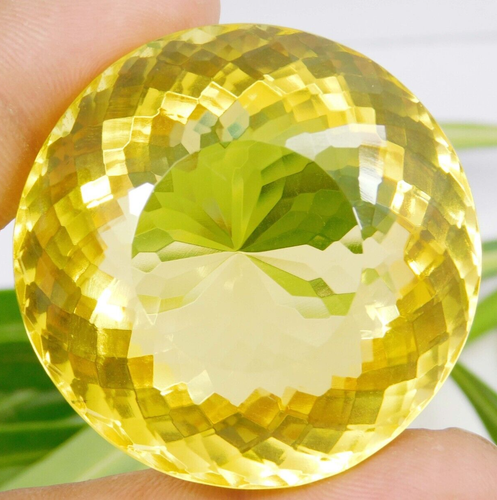 292.20 Ct Certified Natural Brazilian Yellow Topaz Round - Cut Loose Gemstone