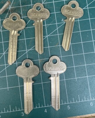 5 Lockwood RQ Key Blanks NYC  Locksmith Original USA Brass 7 Pin Long Sectional