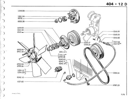 Thermokontakt V.D. 82°-68° Peugeot 203 403 204 304 404 504 außer V6 505 D TD J7 - Bild 3 von 11