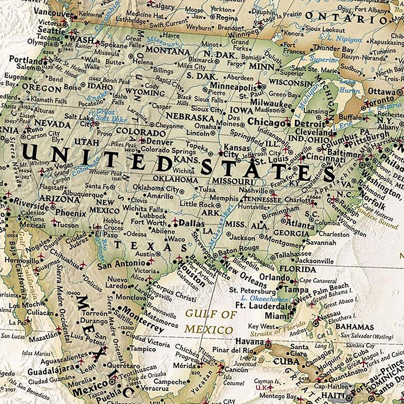 Póster mapa National Geographic Reference 2007 mapa del mundo 59x39 pulgadas 88x59 pulgadas Foto 2 de 4