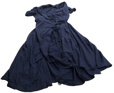 Quince Women's Blue Tencel Jersey Midi Wrap Dress Large | eBay