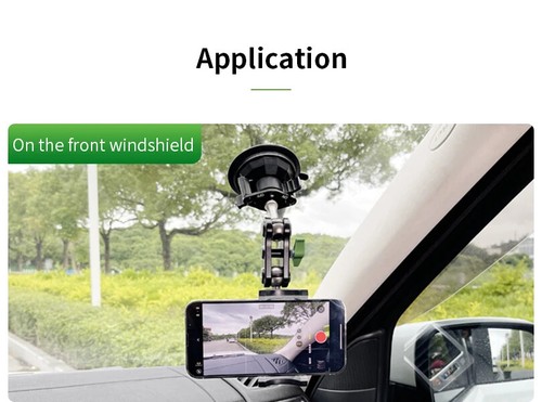 Car Suction Cup Dashboard Mobile Phone Holder 360 Degree Adjustable Metal Arm - Picture 11 of 20