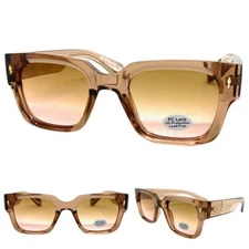 Men Classic Elegant Vintage 50's Retro Style SUNGLASSES Thick Square Brown Frame