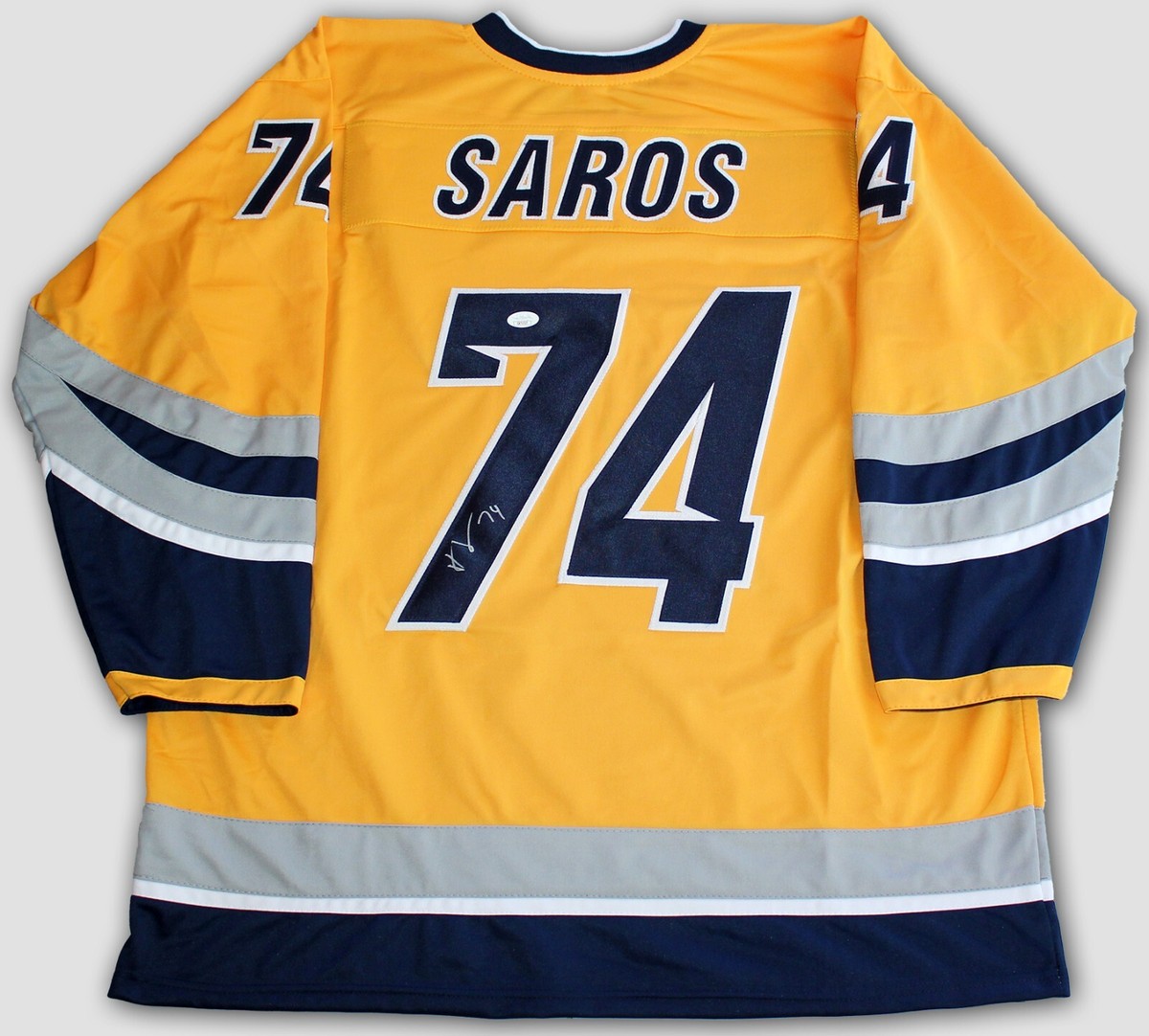 JUUSE SAROS SIGNED NASHVILLE PREDATORS CUSTOM HOCKEY JERSEY