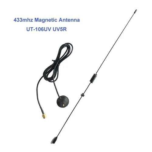 UT-106UV SMA-Female Car Magnetic Antenna Dual Band UV-5R VHF/UHF Baofeng 2025 - Zdjęcie 7 z 8
