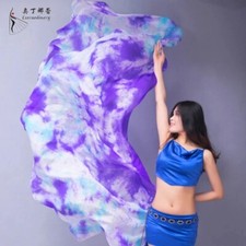 Silk Veil Belly dance Scarf Gradient Silk veil Shawls Women Hand Thrown Scarf