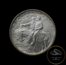 1925 Stone Mountain Commemorative Half Dollar Solid Strike Gem BU