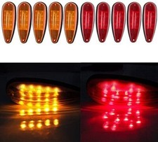 American Motorhome RV Red + Amber LED Top Marker Light Set