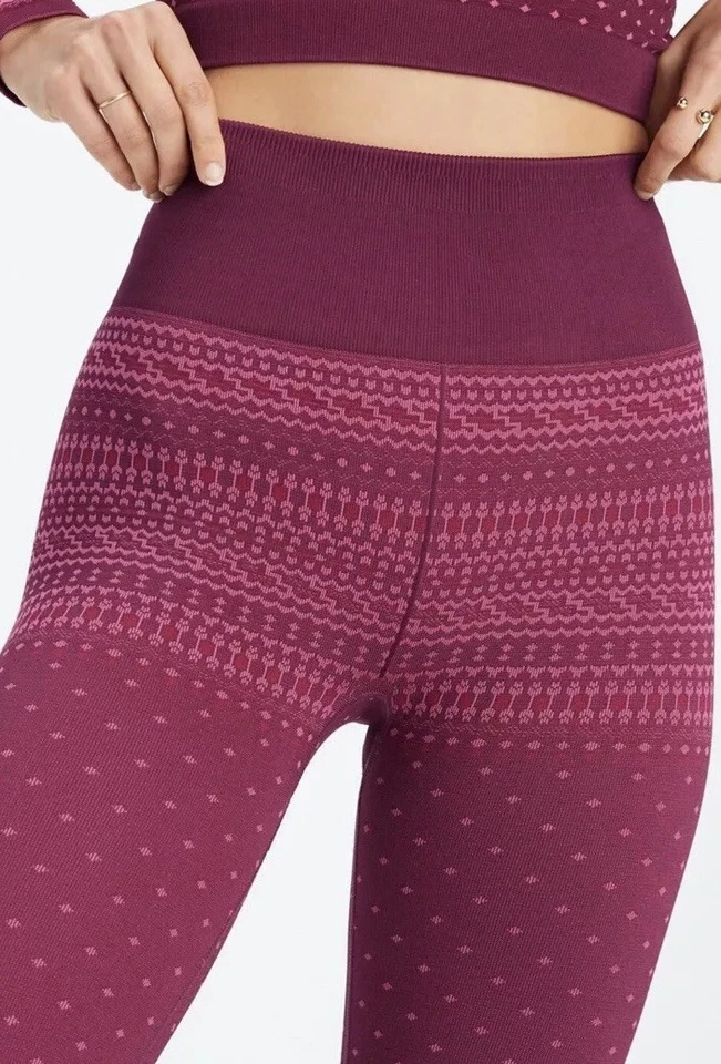 Leggings Fabletics para mujer pequeños cintura alta sin costuras Fair Isle Foto 3 de 4