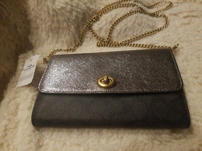 chain crossbody in signature canvas