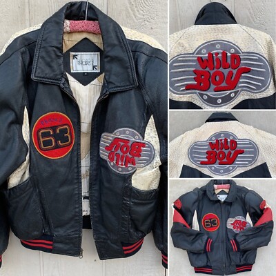 Vintage 1980s Wild Boy New Wave Hip Hop Animal Print Leather