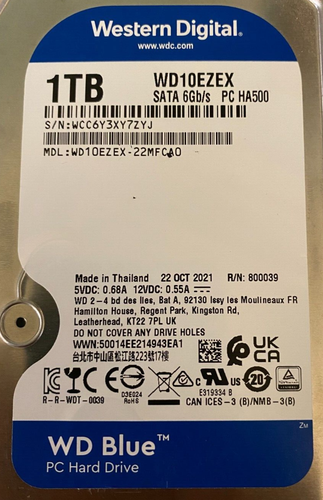 NEW Western Digital WD Blue 1TB SATA 3.5" 6Gb/s PC Hard Drive WD10EZEX-22MFCA0 - Picture 3 of 3