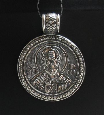 Religious Real Sterling Silver Pendant Solid 925pcs Nicholas Handmade