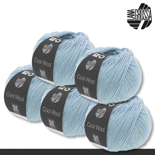 Lana Grossa 5x50 g Cool Wool Mélange Schurwolle Merino Stricken Wolle 18 Farben - Bild 18 von 37