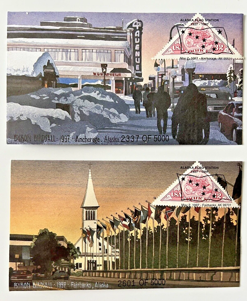 1997 FDC Byron Birdsall, Alaska | 2 Commemorative Envelopes 2337 & 2601 of 5000 - Image 2 of 4