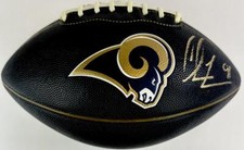 CHRIS LONG SIGNED ST LOUIS RAMS BLACK LOGO FOOTBALL LOS ANGELES AUTOGRAPH J1