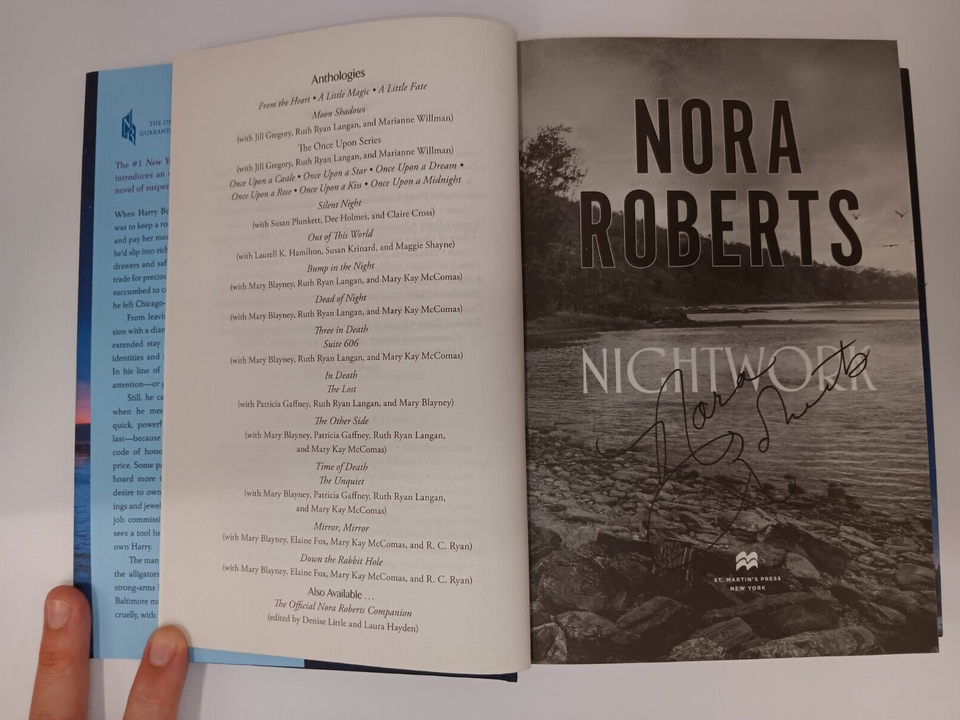 Nightwork by Nora Roberts 2022 Hardcover 1st. Ed SIGNED BY AUTHOR 9781250278197 eBay