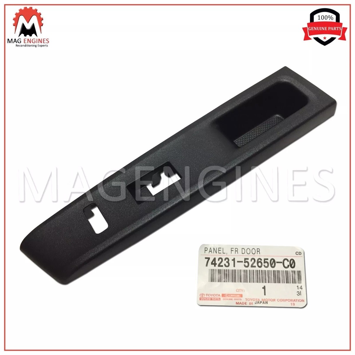 74231-52650-C0 GENUINE OEM PANEL, FRONT ARMREST BASE, UPPER RH FOR