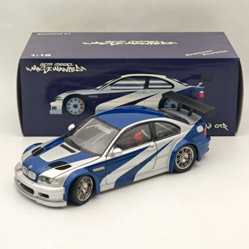 DCN 1/18 BMW M3 GTR E46 2001 Need For Speed Metal Diecast Model Car Collection - Afbeelding 1 van 13