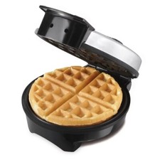 Silver Nonstick Belgian Waffle Maker with Tem...
