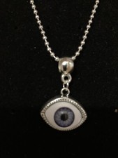 Blue All Seeing Eye Ball Ballchain 16 18 Choker Necklace