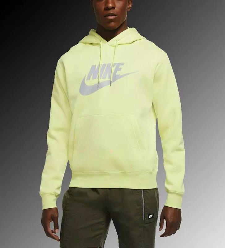 NEW Nike Sportswear Men s Pullup Hoodie Size XL Limelight Silver