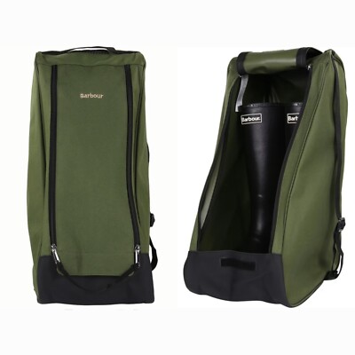 Barbour Olive Green Tall Canvas Wellington Boot Bag UFA0004GN11 UK