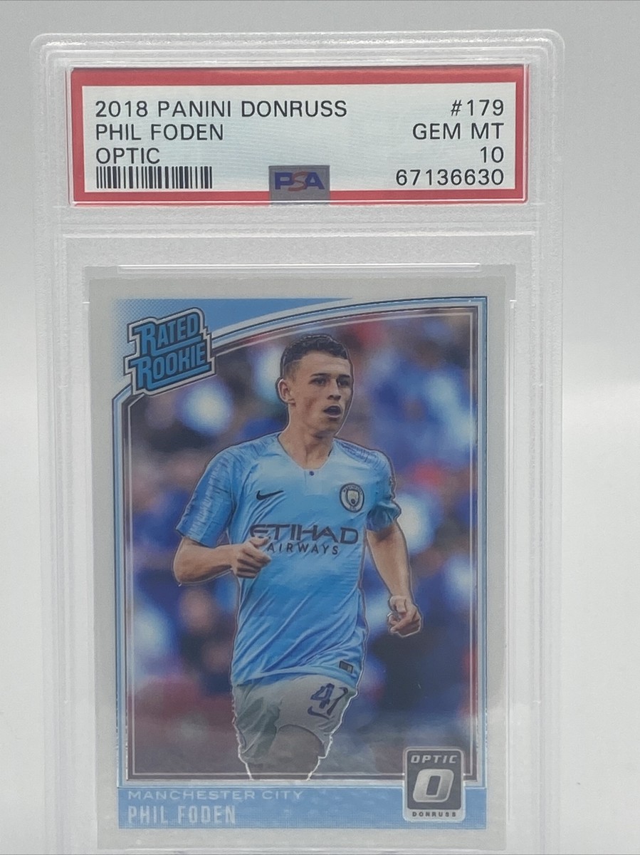 PSA GEM MT 10】PHIL FODEN 2018 PANINI DONRUSS RC ROOKIE 2018-2019