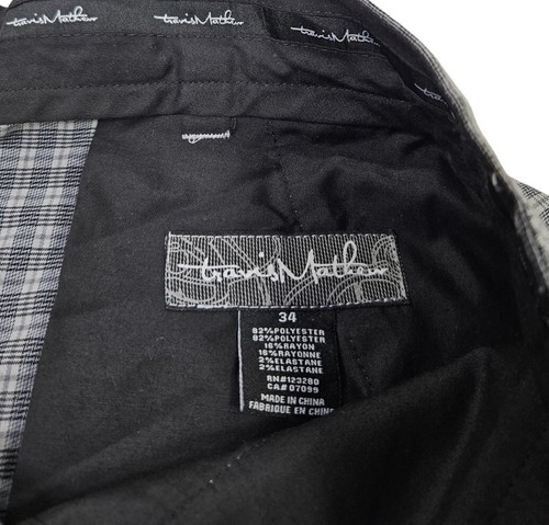 Travis Mathew Grey Plaid Check Golf Shorts Size 34 Flat Front Chino - Picture 6 of 12