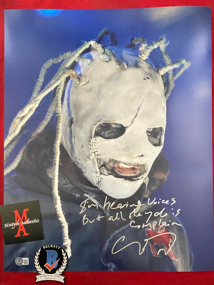 COREY TAYLOR SLIPKNOT STONE SOUR SIGNED 16x20 PHOTO! BECKETT COA